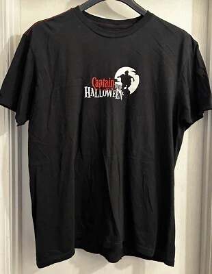 Camiseta negra Captain Morgan Captain Your Halloween para hombre talla XL USADA EN EXCELENTE ESTADO Foto 1 de 4
