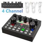 4 Channel Mini Bluetooth Audio Music Mixer Sound Mixing Console Amplifier Studio