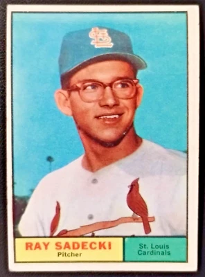 1961 Topps Baseball - #32 Ray Sadecki - Good OC (2) - Image 1 of 2