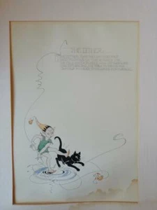 'THE DITHER' ORIGINAL AQUARCOLON VON DOROTHY M WHEELER c1960 - Bild 1 von 6