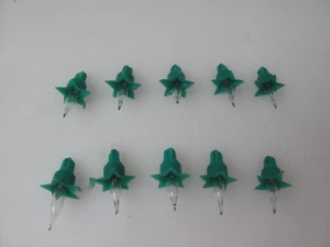 Lot 10  Vtg Mr Christmas Replacement Lamps Green Flower Star Shaped. Japan - Picture 1 of 9