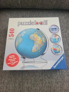 Ravensburger 540 Piece Jigsaw Puzzle Ball Globe Map Earth 3D Stand Included. - Picture 1 of 1