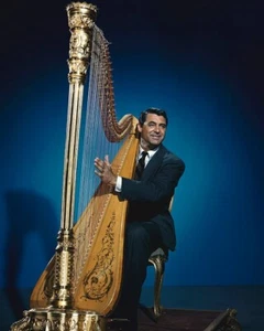 Cary Grant playing harp 1947 The Bishop's Wife Portrait Vivid Color 16x20 Poster - Picture 1 of 1