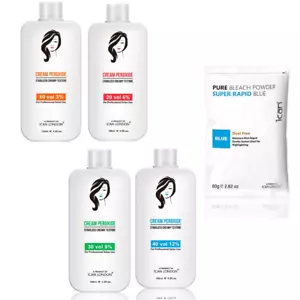 ican Cream Peroxide 6%, 9%, 12% 100ml / 300ml Bottle + 80g blue bleach sets - Picture 1 of 7