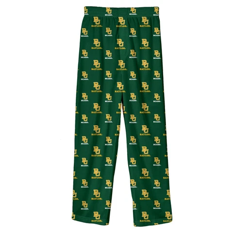 NCAA Kids & Youth Boys Sleepwear All Over Print Pants Baylor Bears-Dark Green Cover