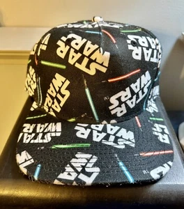 STAR WARS-Unisex Black & White Star Wars 360 Print Strapback Cap-Size OSFM-NWT - Picture 1 of 4
