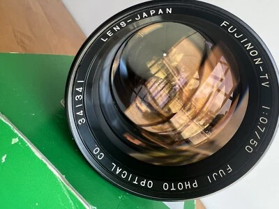 Fujinon TV 50mm f0.7 FAST Fuji Photo Optical New Old Stock in Original Box - Image 1 of 4