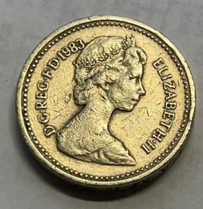 1 Pound Elizabeth II (2nd portrait; Royal Arms) 1983 Error Coin - Picture 1 of 4