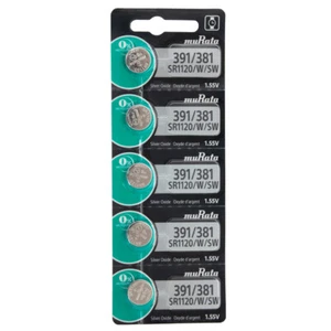 Murata Silver Oxide 1.55V Batteries Size SR1120SW (391) (Pack of 5) - Picture 1 of 1