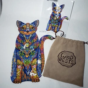 Rompecabezas de madera Bests colorido corte láser en forma de gato faltan 3 - Imagen 1 de 14