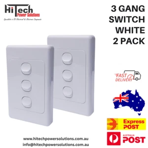 3 (Three) Gang Switch - White - 2 pack - Picture 1 of 5