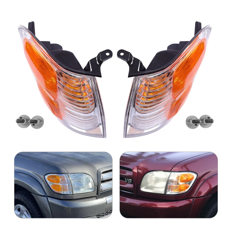 2 PIEZAS Luces intermitentes delanteras izquierda derecha para?Toyota Tundra Sequoia 2001-2004 NUEVO Foto 1 de 4