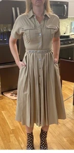Nuevo con etiquetas Vestido Camisa Plisada Colección Michael Kors Talla 2 - Imagen 1 de 11
