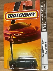 2009 MATCHBOX GREEN '64 AUSTIN MINI COOPER S, MBX #2, NEW 1ST RELEASE MODEL D2 - Picture 1 of 2