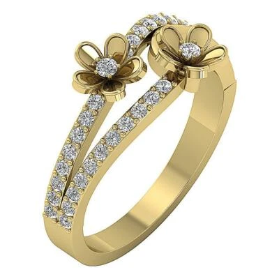 Real Diamond SI1 G 0.45 Carat Anniversary Wedding Ring Prong Set 14K Yellow Gold - Image 1 of 4
