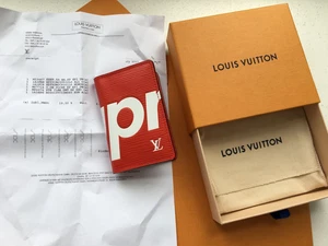 LOUIS VUITTON x SUPREME LV POCKET ORGANISER WALLET RED M67714 ORGANIZER EPI, neu - Bild 1 von 5
