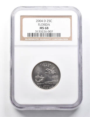 2004-D Washington State Quarter Florida MS68 NGC *9388 - Image 1 of 3