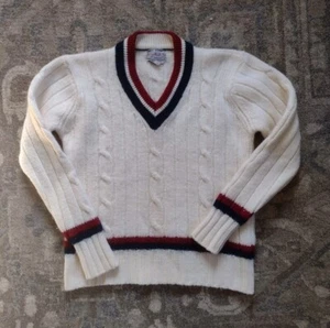 VTG Sweater Pure Wool Collegiate Junior L Women's Sm Pullover Sweater Festive - Picture 1 of 7