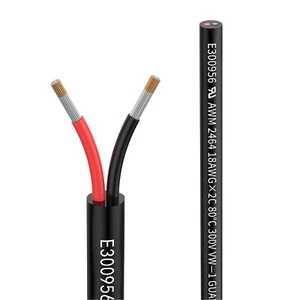 18 Stärke Draht 18/2 Elektrischer Draht 2 Leiter Verlängerungskabel 10 Fuß UL2464 DC - Bild 1 von 7