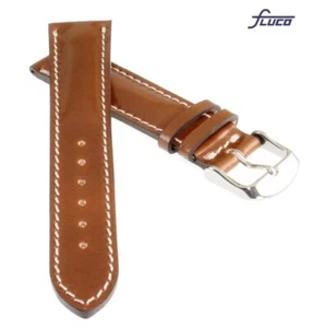 Fluco Uhrenarmband Horween Shell Cordovan Leder cognac 18 mm Handarbeit - Bild 1 von 3