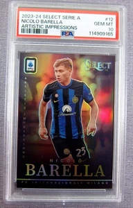 2023-24 Panini Select Serie A Nicolo Barella Artistic Impressions PSA 10 POP 1 - Picture 1 of 3