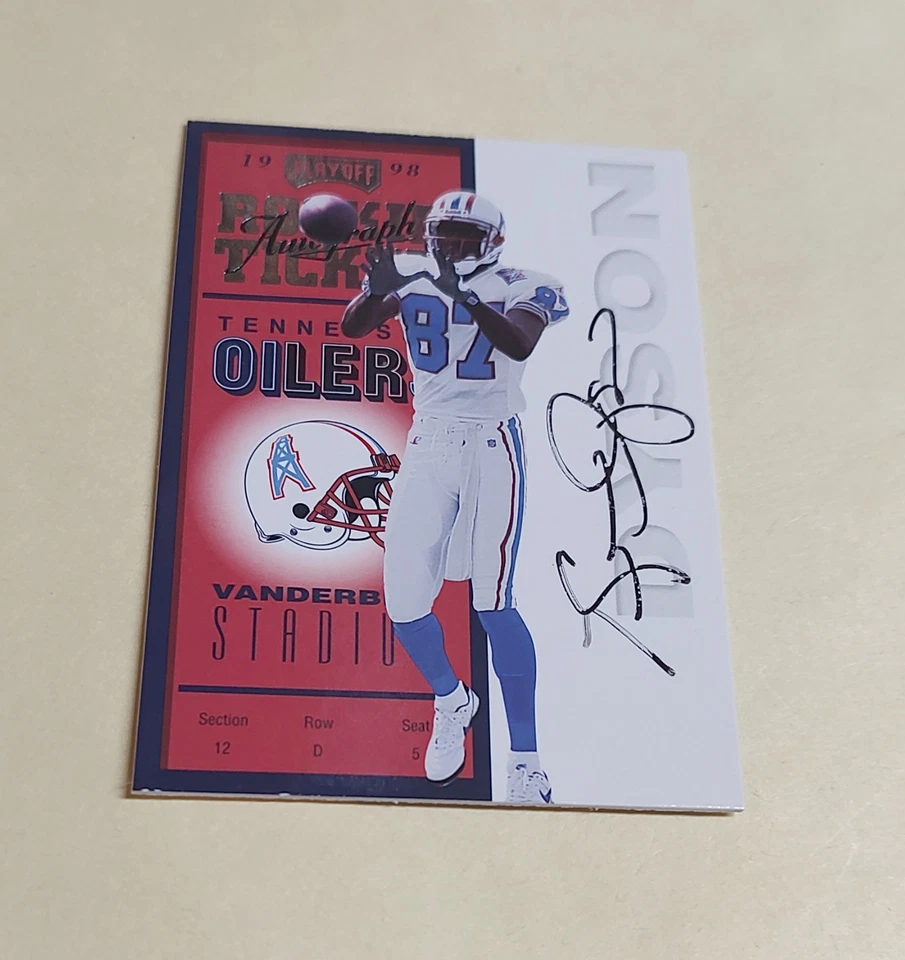 1998 Playoff Contenders Rookie Ticket auto #99 Kevin Dyson Oilers RC - Image 1 of 2