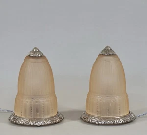 MULLER FRERES : RARE PAIR OF FRENCH 1930 ART DECO LAMPS ....... lamp bronze 1925 - Picture 1 of 10