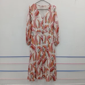 Fat Face Peony Floral Maxi Dress UK 12 NWT Pink Multi Lyocell Pockets RMF17-SM - Picture 1 of 7
