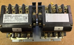 SIEMENS 43DP32A*E REVERSING CONTACTOR , 120 VOLT COIL - Picture 1 of 3