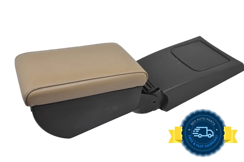 Saab 9-3 93 1999-2002 consola central cuero beige reposabrazos tapa cubierta OEM Foto 1 de 4