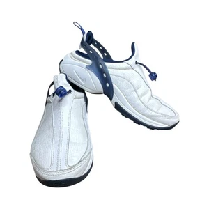 Vintage Rare Y2K Nike Air Heel Fit Slip On White Blue Sneaker Sandals Size 8 - Picture 1 of 8