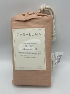 Casaluna Rayon From Bamboo Blissful Pillowcase Set Of 2 Standard/ Queen Clay - Picture 1 of 4