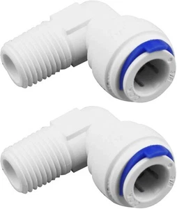 Hydro-logic Elbow Connector / Black / ¼" QC x ⅛" MNPT (EACH) picture is a littl - Picture 1 of 1
