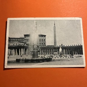 CARTOLINA PICCOLA BIANCO E NERO ROMA PIAZZA S. PIETRO E PALAZZI VATICANI - Foto 1 di 2