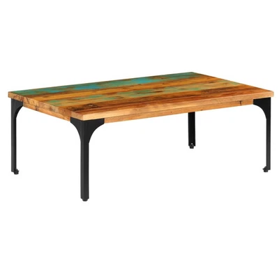 Coffee Table Multicolor Solid reclaimed wood 39.4x23.6x13.8 in - Image 1 of 4