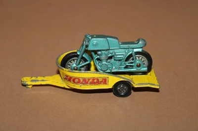 Matchbox  Superfast No 38 Honda  mit Trailer  Lesney England   bespielt - Bild 1 von 4