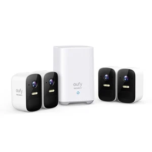 EUFY SECURITY CAM 2C PRO 2K SECURITY KIT 4PACK PLUS HOMEBASE 2 UNIT - Picture 1 of 8