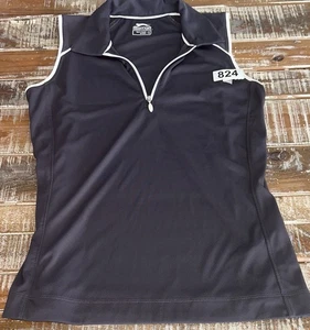 Slazenger Womens Sleeveless Golf Polo Tank Top Activewear Gray Size S Pickleball - Picture 1 of 5