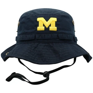 Sombrero de cubo lavado de pescador Michigan Wolverines Top of the World Navy para hombre - Imagen 1 de 2