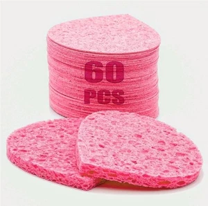 60-Pack Compressed Facial Face Sponges for Cleansing Cosmetic Spa Makeup Mask - Picture 1 of 8