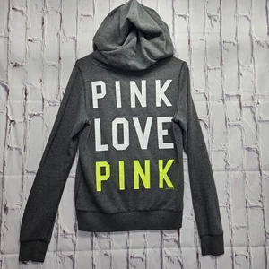 PINK Victorias Secret Hoodie Sweatshirt Damen Größe Small Petite Gray Tasche - Bild 1 von 9