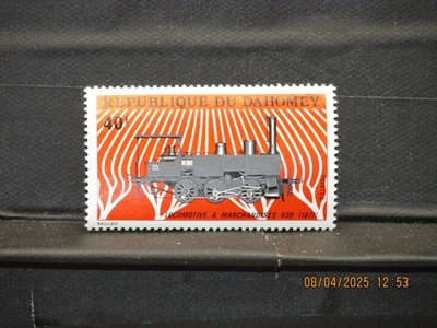 The listing:1998 Dahomey"Locomotive à Marchandises 030 (1877)"StampMNHSee Photos - Image 1 of 4
