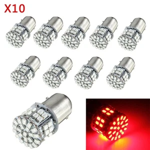 10x Red 1156 BA15S 50SMD 1206 LED Car Tail Brake Turn Signal Backup Light Bulbs - Picture 1 of 7