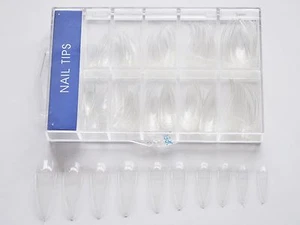 100 puntas de aguja, transparentes / transparentes con superficie adhesiva  - Imagen 1 de 1