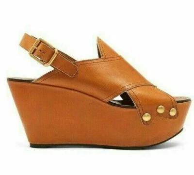 CHLOE MISCHA ZAPATOS DE PLATAFORMA SANDALIAS MULES PUMAS TACONES 38 - Imagen 1 de 4