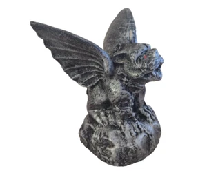 Gargoyle Candle 6" Tall Black Silver dog animal Unique Gothic - Picture 1 of 7