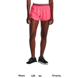 Under armour Play Up 2.0 Women's Shorts,pink /black - Size MD - Picture 1 of 5