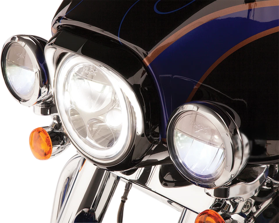 Bisel de faros negro 2009-2013 para Harley Tri Glide Ultra Classic FLHTCUTG CIRO Foto 1 de 1