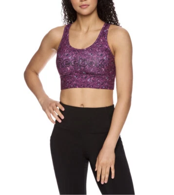 Reebok Activewear Sports Bra Splatter Print Women’s Size Small Moisture-wicking  - Image 1 of 3