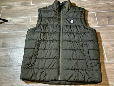 Michael Kors Men's Vest Sz XL Green Nylon Lined Pockets Full Zip Puffer Vest - Image 1 of 4